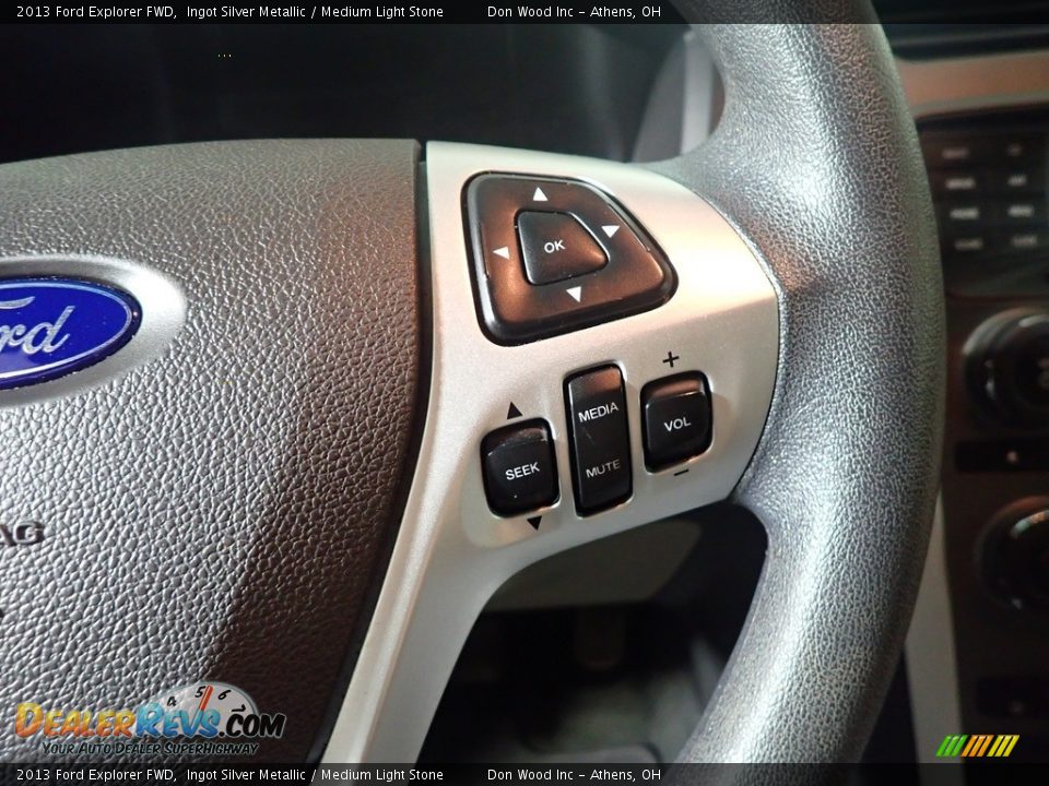 2013 Ford Explorer FWD Ingot Silver Metallic / Medium Light Stone Photo #29