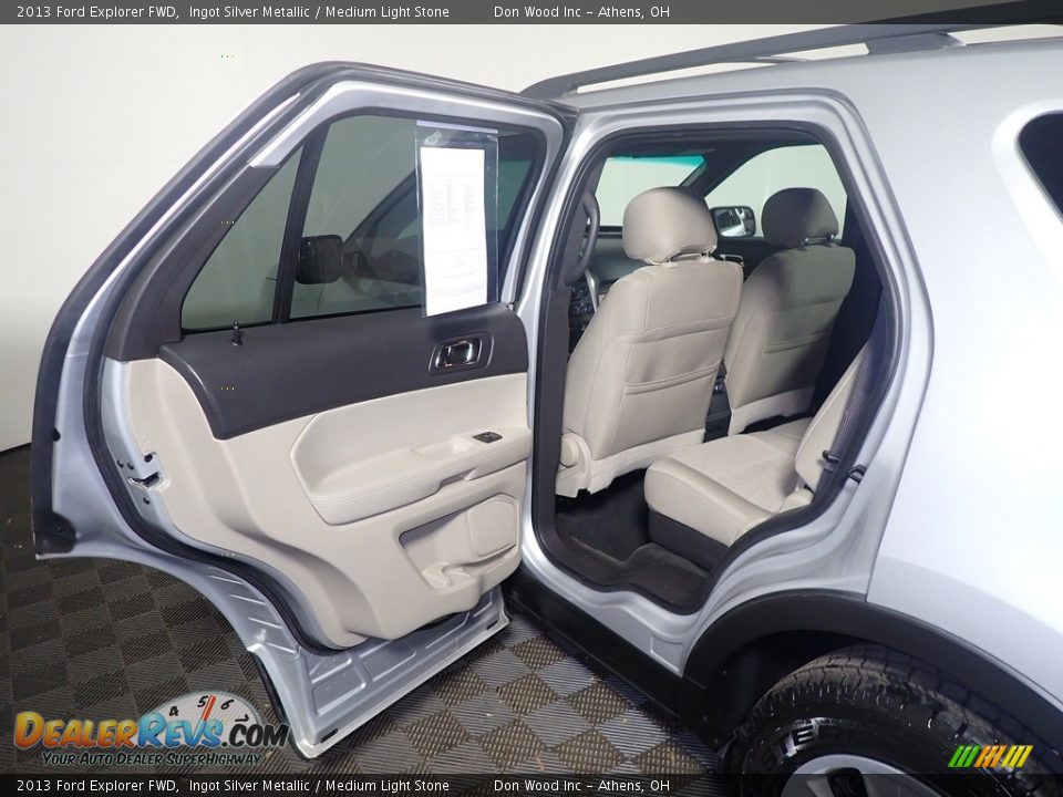 2013 Ford Explorer FWD Ingot Silver Metallic / Medium Light Stone Photo #33
