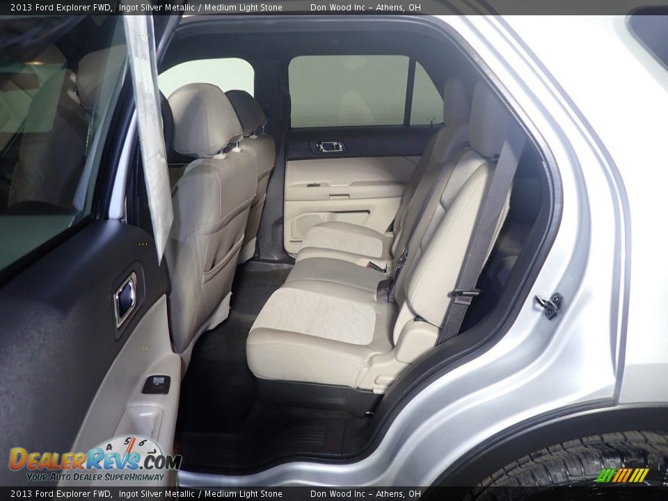 2013 Ford Explorer FWD Ingot Silver Metallic / Medium Light Stone Photo #34