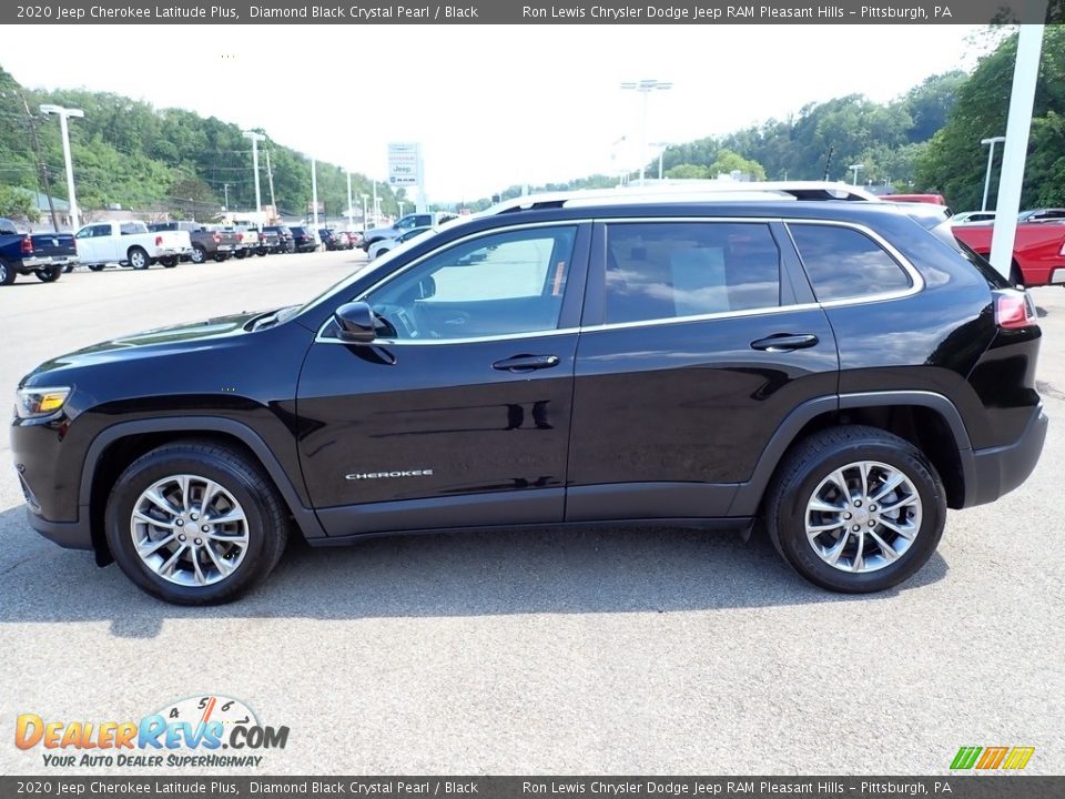 2020 Jeep Cherokee Latitude Plus Diamond Black Crystal Pearl / Black Photo #2