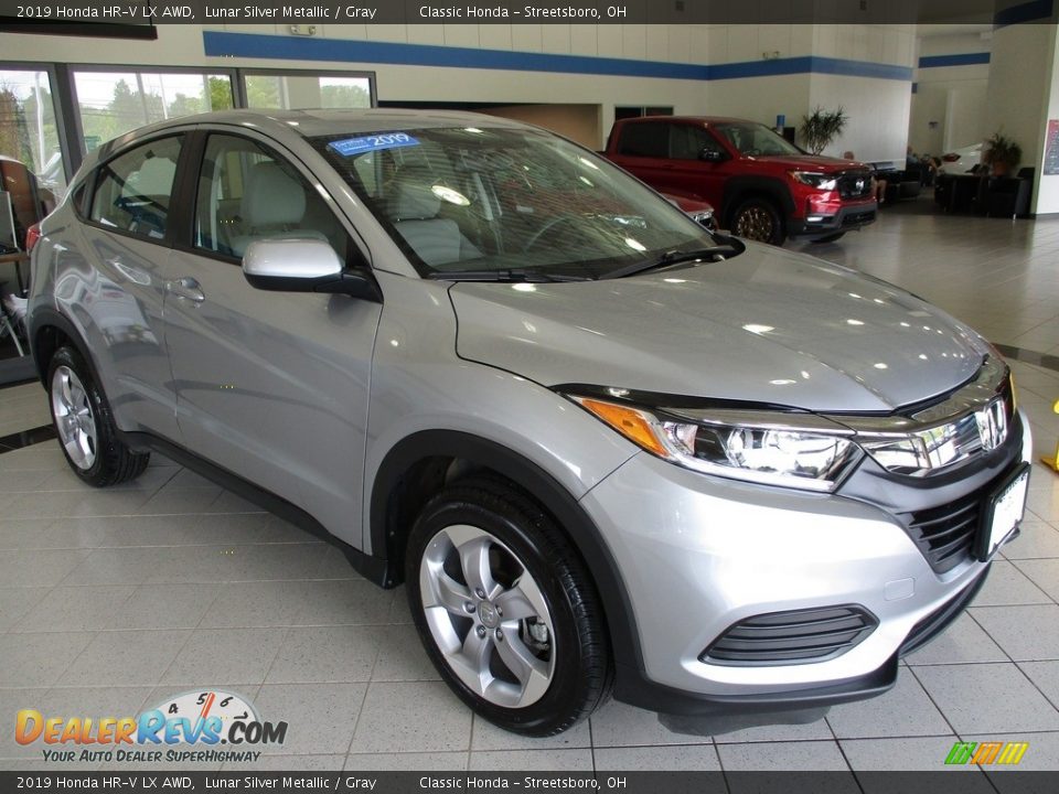 2019 Honda HR-V LX AWD Lunar Silver Metallic / Gray Photo #3