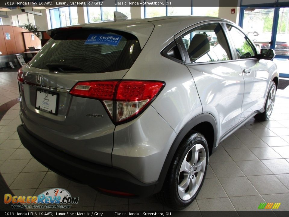 2019 Honda HR-V LX AWD Lunar Silver Metallic / Gray Photo #7