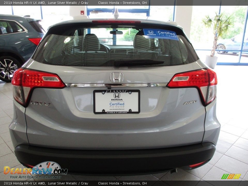 2019 Honda HR-V LX AWD Lunar Silver Metallic / Gray Photo #8