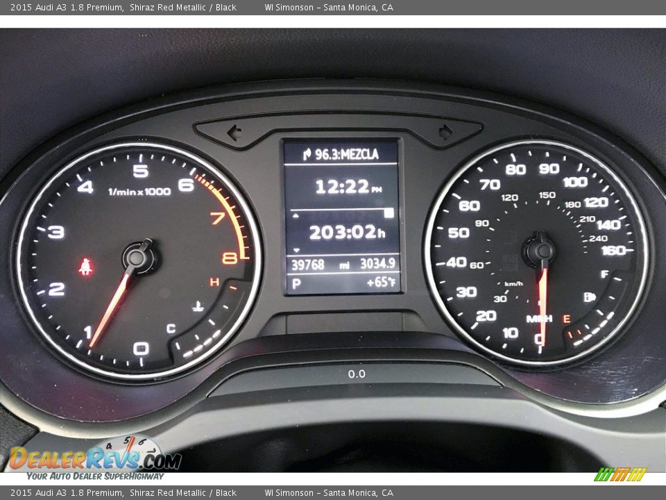 2015 Audi A3 1.8 Premium Gauges Photo #23