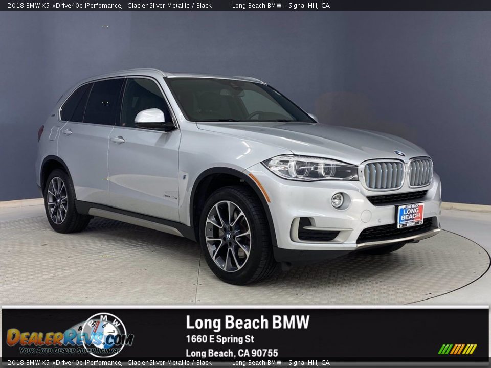 2018 BMW X5 xDrive40e iPerfomance Glacier Silver Metallic / Black Photo #1