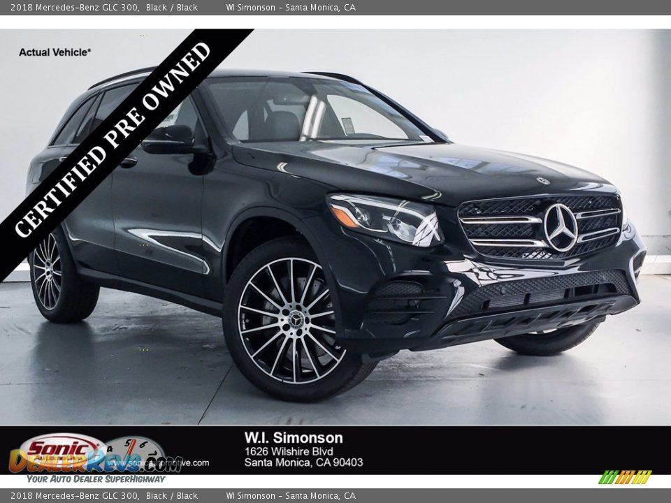 2018 Mercedes-Benz GLC 300 Black / Black Photo #1