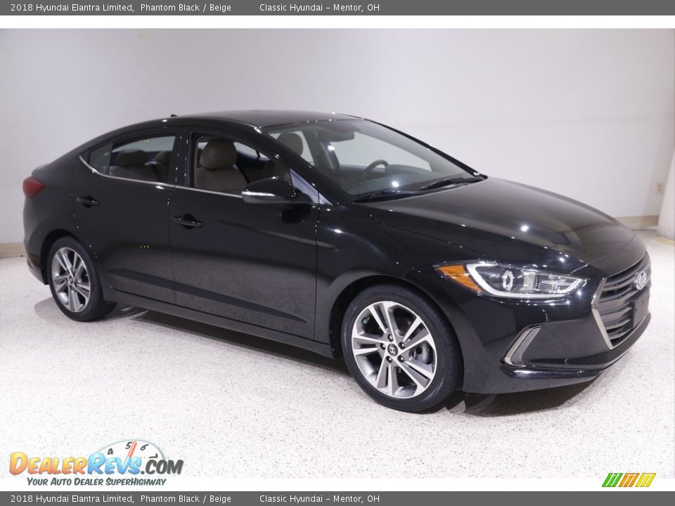 2018 Hyundai Elantra Limited Phantom Black / Beige Photo #1