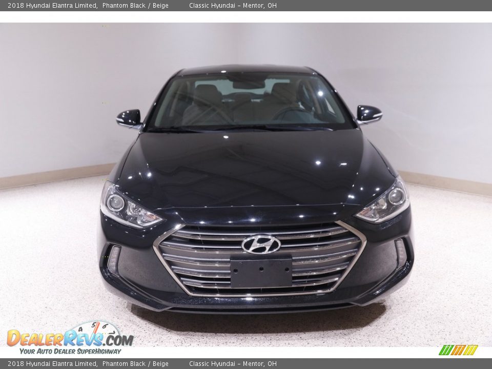2018 Hyundai Elantra Limited Phantom Black / Beige Photo #2