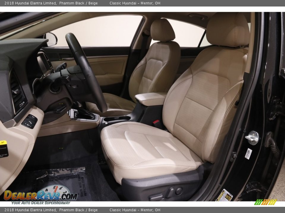 2018 Hyundai Elantra Limited Phantom Black / Beige Photo #5