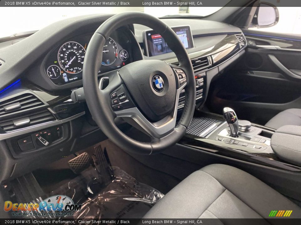 2018 BMW X5 xDrive40e iPerfomance Glacier Silver Metallic / Black Photo #16