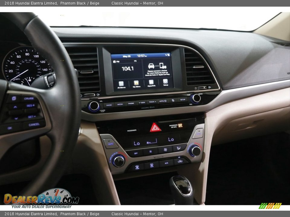 2018 Hyundai Elantra Limited Phantom Black / Beige Photo #9