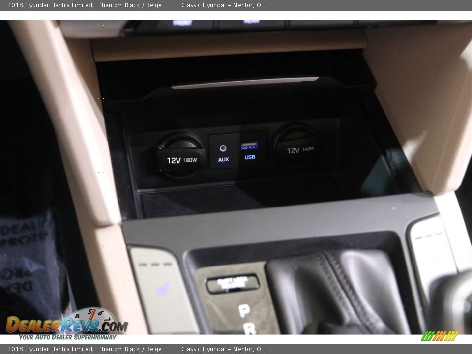 2018 Hyundai Elantra Limited Phantom Black / Beige Photo #12
