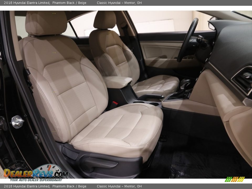 2018 Hyundai Elantra Limited Phantom Black / Beige Photo #13