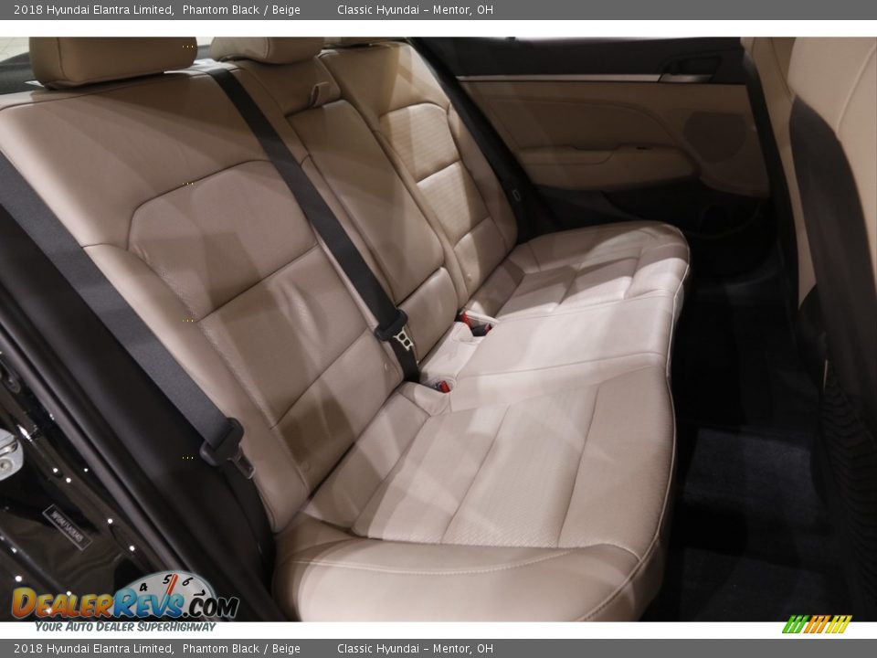 2018 Hyundai Elantra Limited Phantom Black / Beige Photo #14