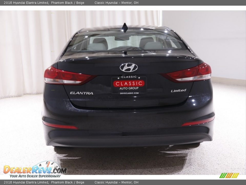 2018 Hyundai Elantra Limited Phantom Black / Beige Photo #16