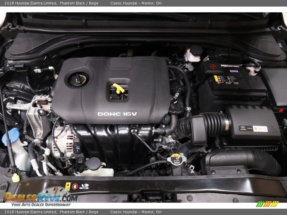 2018 Hyundai Elantra Limited Phantom Black / Beige Photo #17