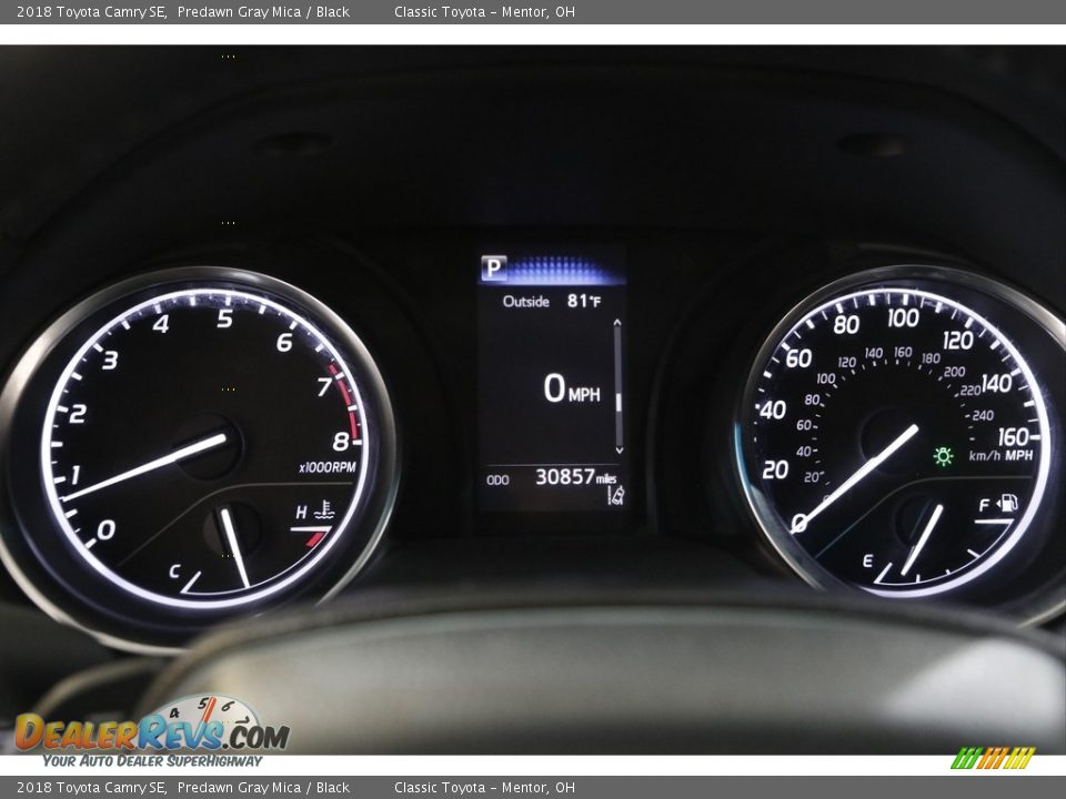 2018 Toyota Camry SE Predawn Gray Mica / Black Photo #8