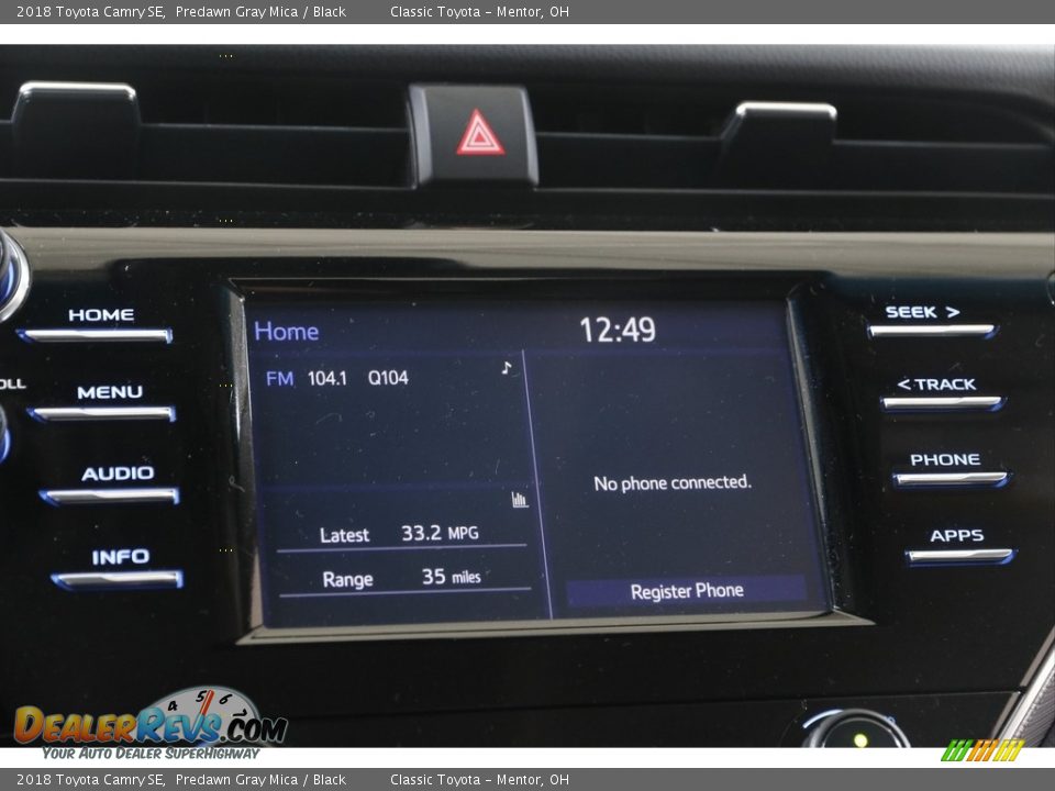 2018 Toyota Camry SE Predawn Gray Mica / Black Photo #10