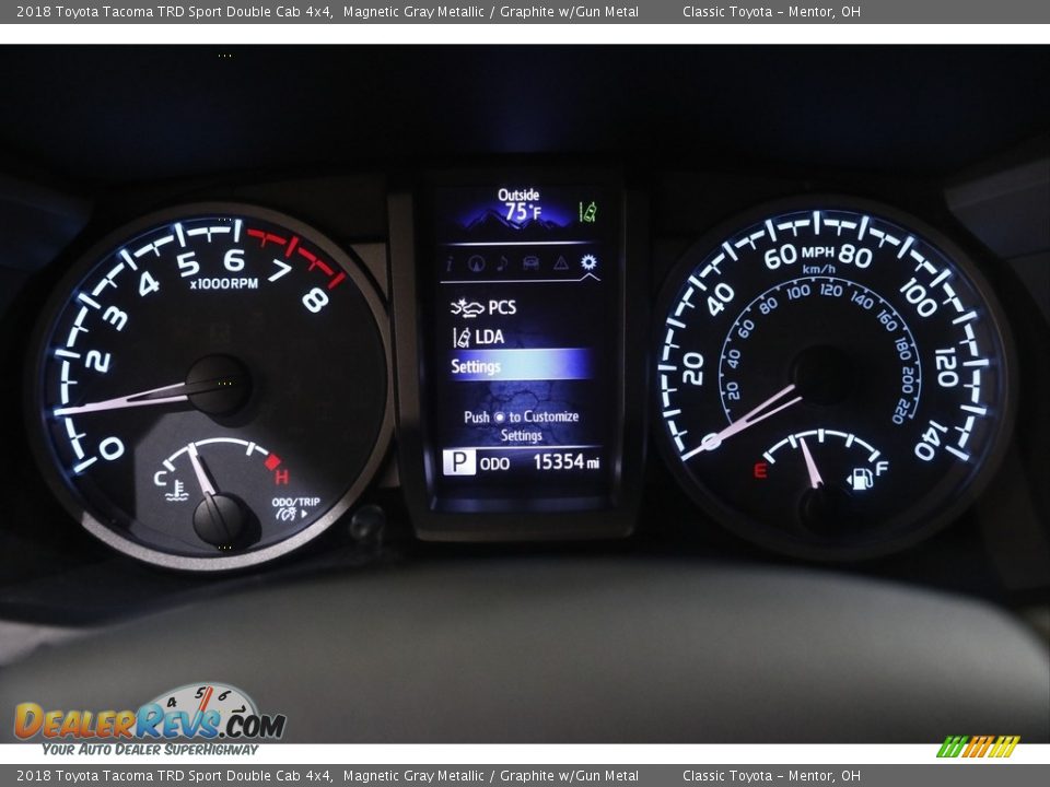 2018 Toyota Tacoma TRD Sport Double Cab 4x4 Magnetic Gray Metallic / Graphite w/Gun Metal Photo #8
