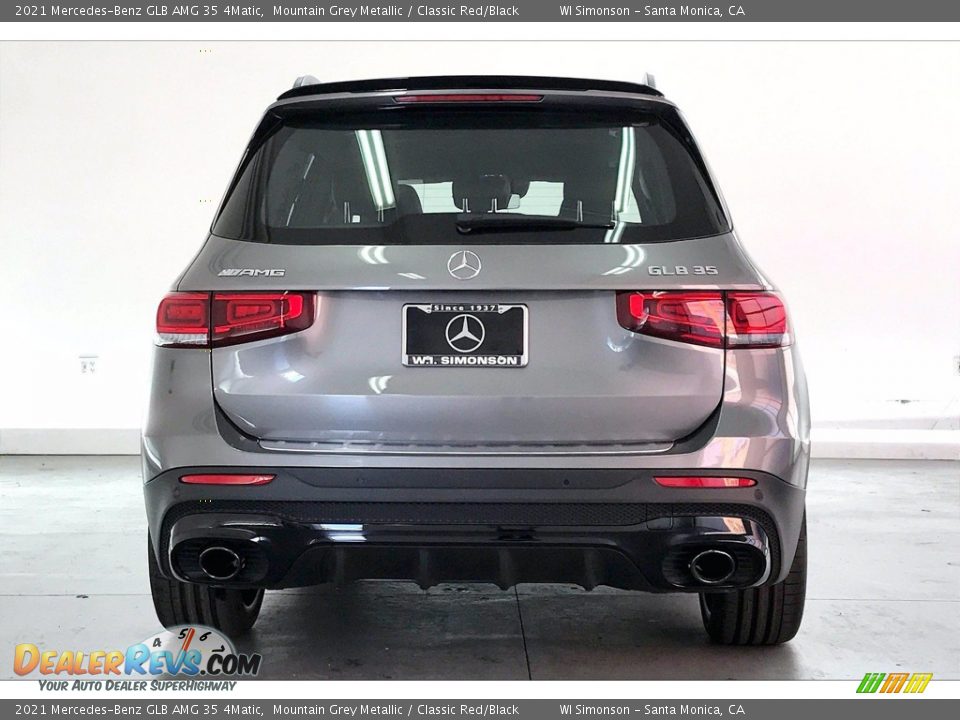 2021 Mercedes-Benz GLB AMG 35 4Matic Mountain Grey Metallic / Classic Red/Black Photo #3