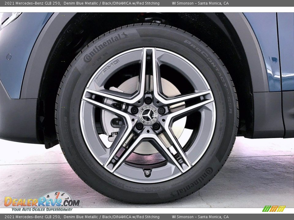 2021 Mercedes-Benz GLB 250 Denim Blue Metallic / Black/DINAMICA w/Red Stitching Photo #10
