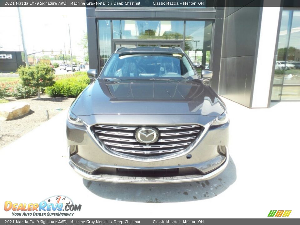 2021 Mazda CX-9 Signature AWD Machine Gray Metallic / Deep Chestnut Photo #2