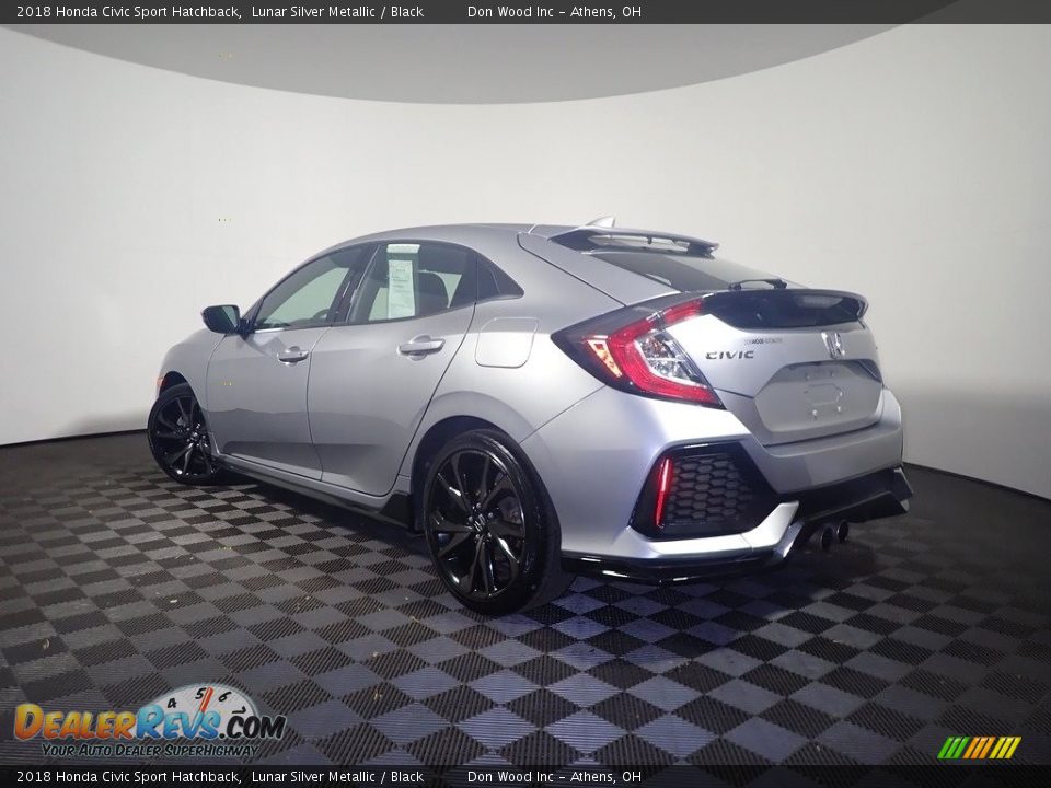 2018 Honda Civic Sport Hatchback Lunar Silver Metallic / Black Photo #11