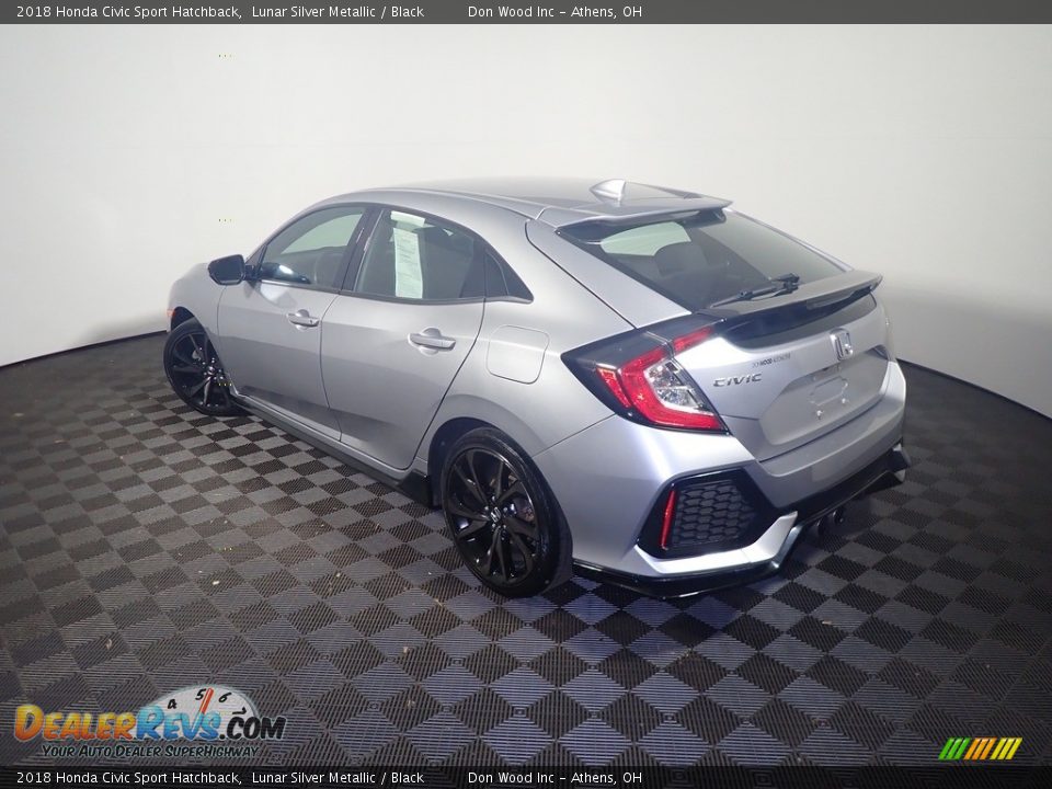 2018 Honda Civic Sport Hatchback Lunar Silver Metallic / Black Photo #12