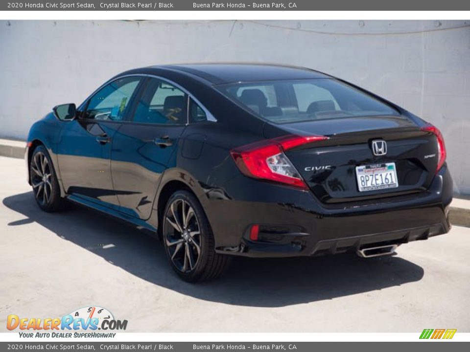 2020 Honda Civic Sport Sedan Crystal Black Pearl / Black Photo #2