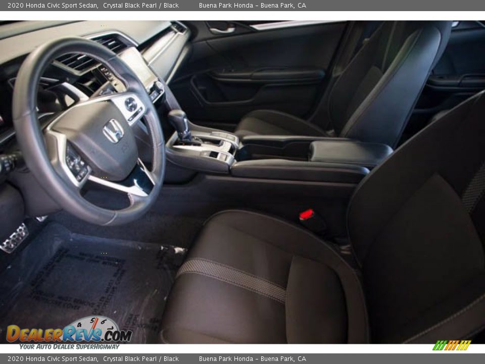 2020 Honda Civic Sport Sedan Crystal Black Pearl / Black Photo #3