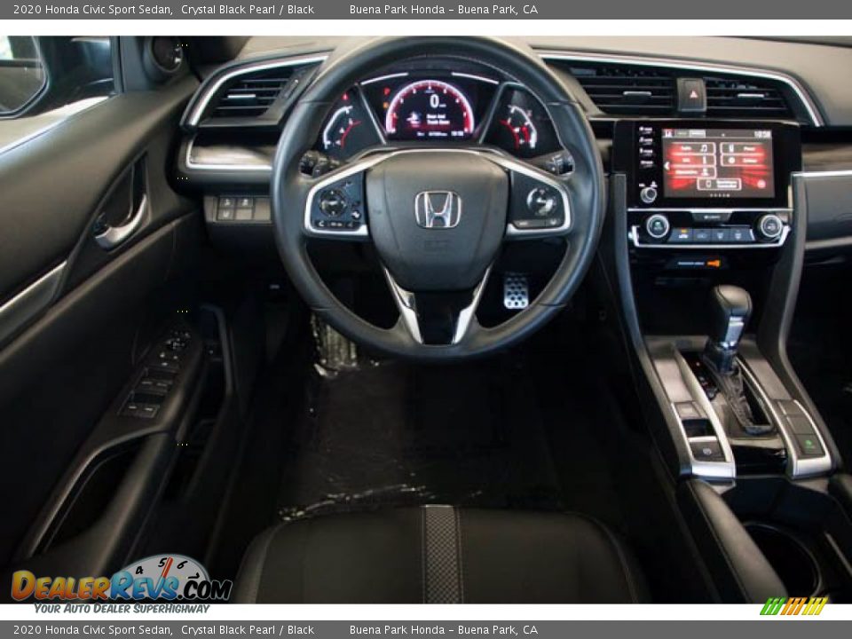 2020 Honda Civic Sport Sedan Crystal Black Pearl / Black Photo #5