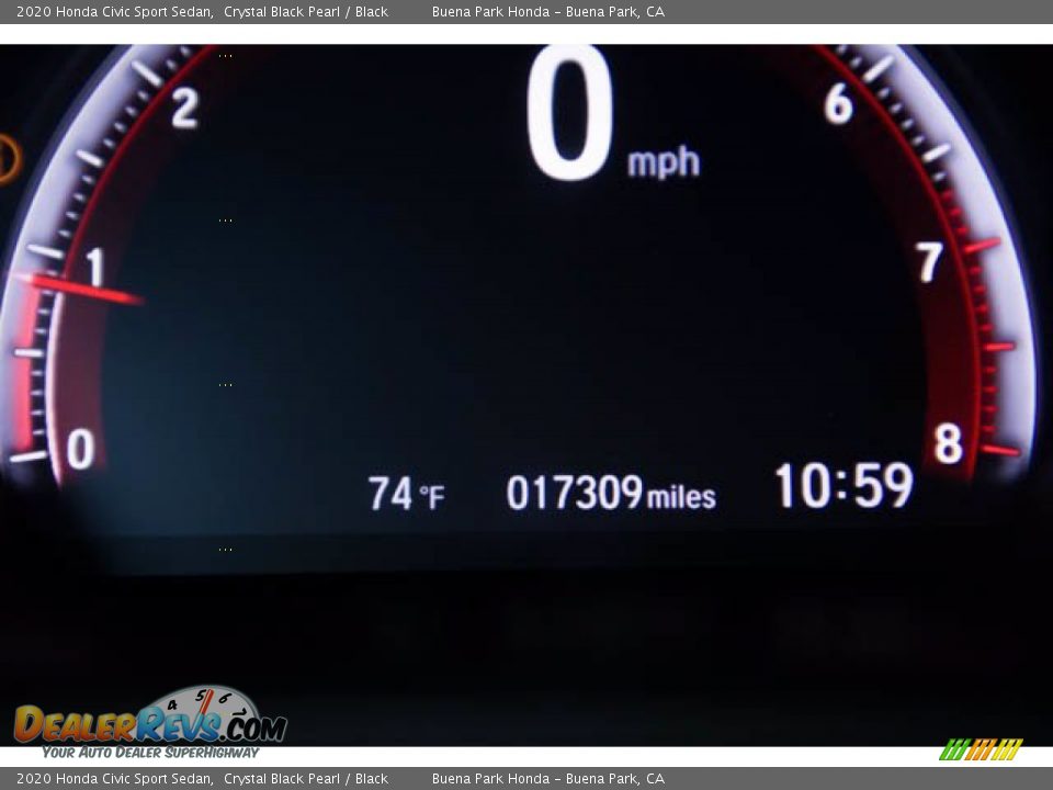 2020 Honda Civic Sport Sedan Crystal Black Pearl / Black Photo #6