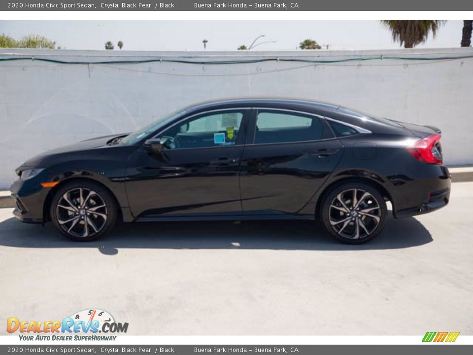 2020 Honda Civic Sport Sedan Crystal Black Pearl / Black Photo #8