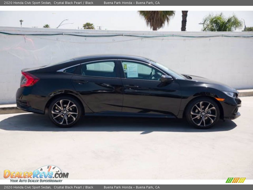 2020 Honda Civic Sport Sedan Crystal Black Pearl / Black Photo #12