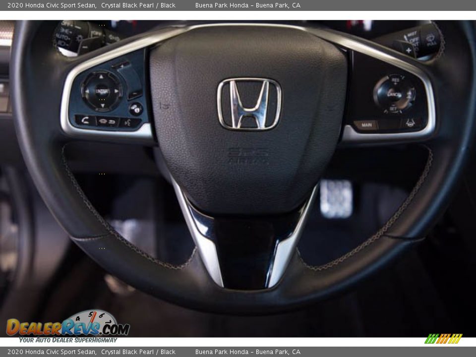 2020 Honda Civic Sport Sedan Crystal Black Pearl / Black Photo #13