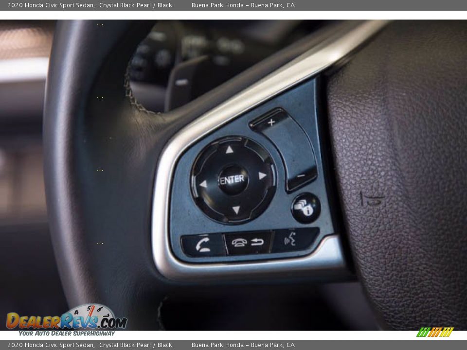 2020 Honda Civic Sport Sedan Crystal Black Pearl / Black Photo #14