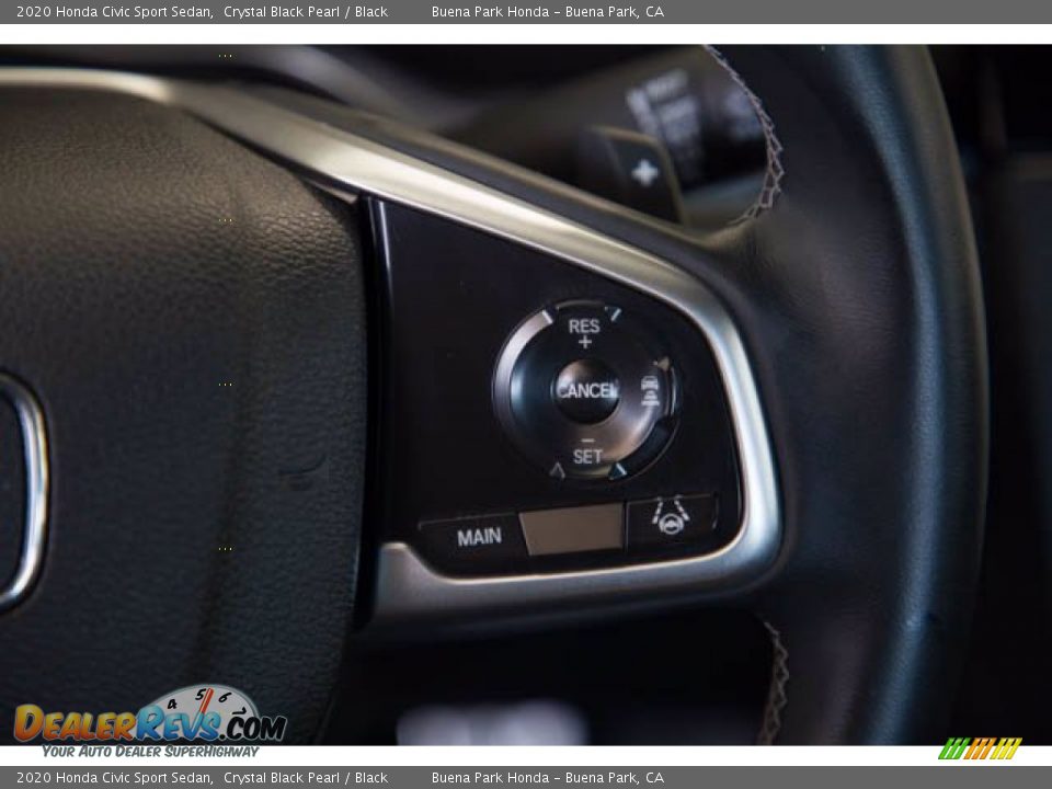 2020 Honda Civic Sport Sedan Crystal Black Pearl / Black Photo #15