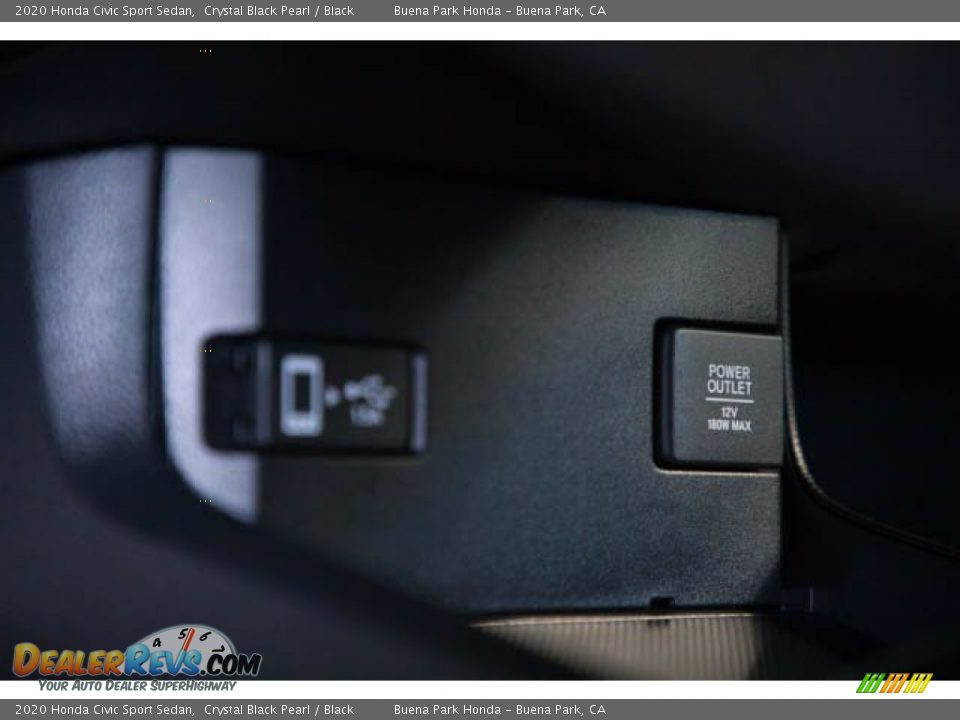 2020 Honda Civic Sport Sedan Crystal Black Pearl / Black Photo #17