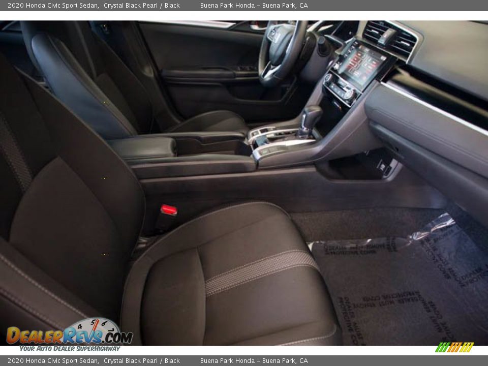 2020 Honda Civic Sport Sedan Crystal Black Pearl / Black Photo #23