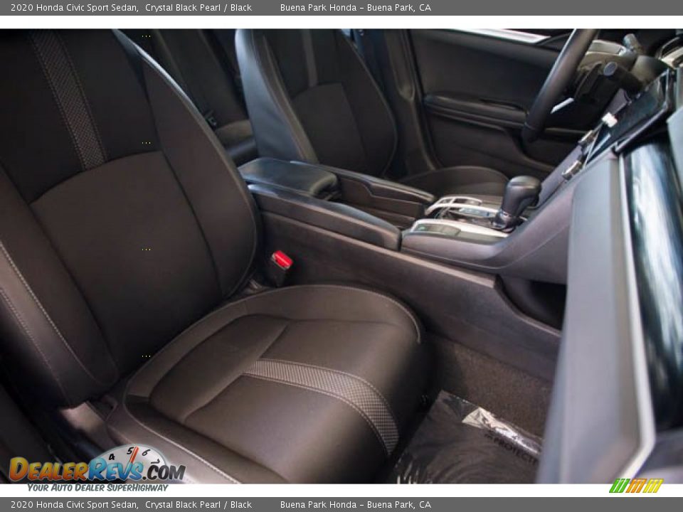 2020 Honda Civic Sport Sedan Crystal Black Pearl / Black Photo #24