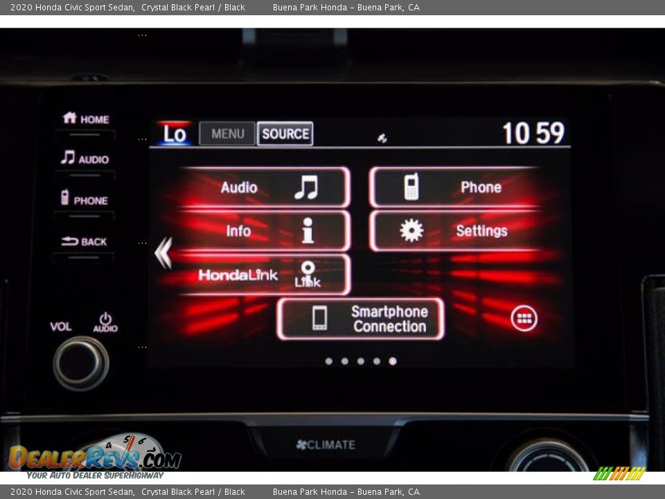 2020 Honda Civic Sport Sedan Crystal Black Pearl / Black Photo #25