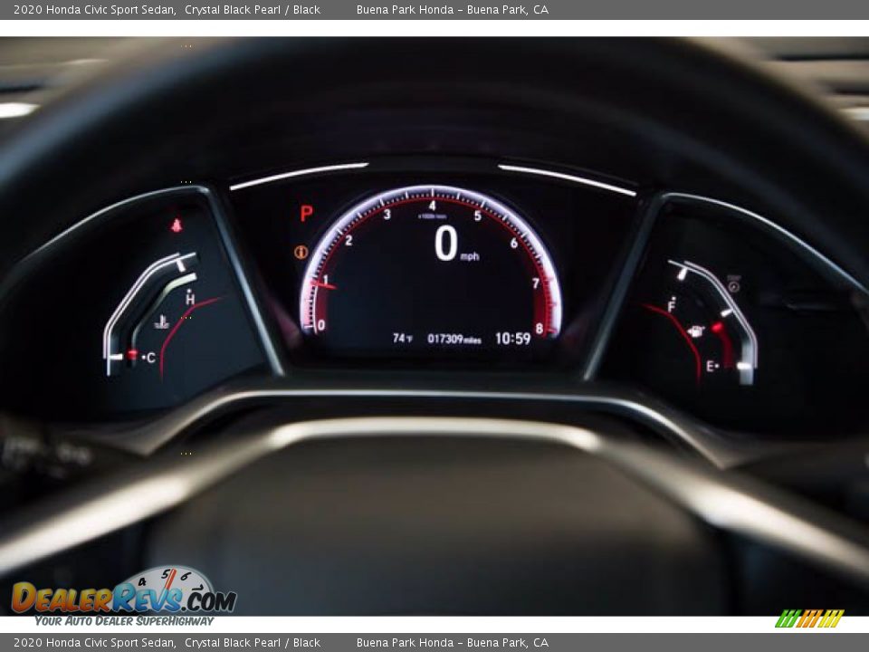2020 Honda Civic Sport Sedan Crystal Black Pearl / Black Photo #27