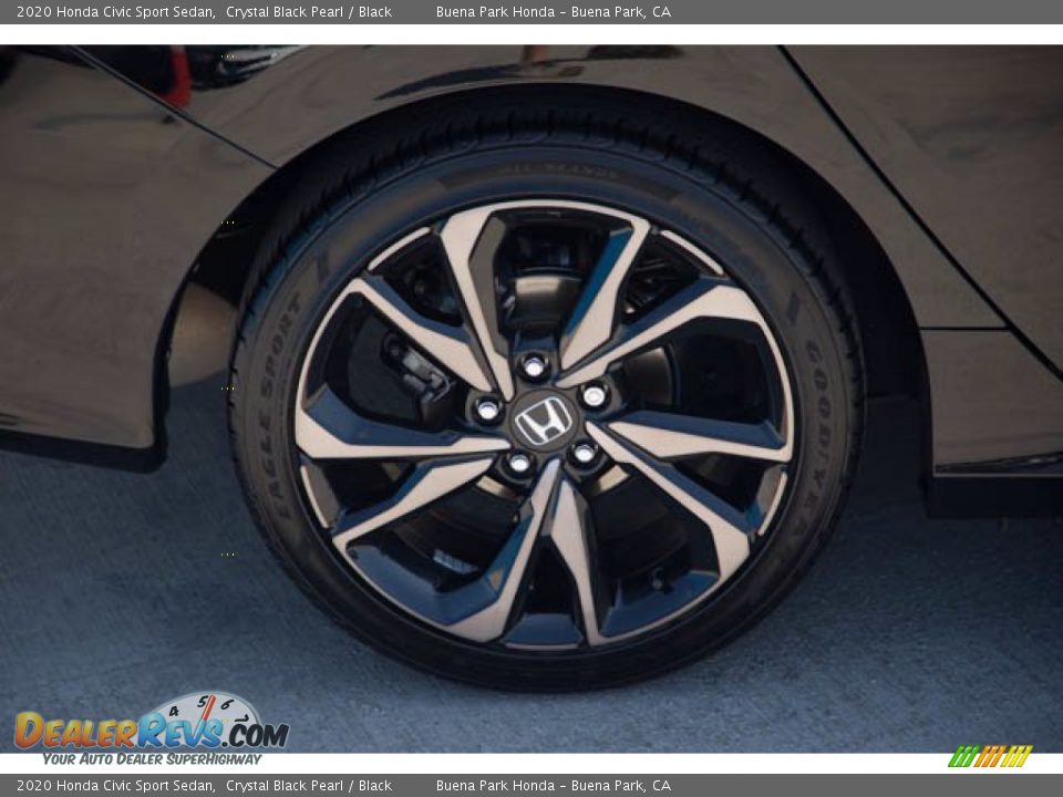 2020 Honda Civic Sport Sedan Crystal Black Pearl / Black Photo #34