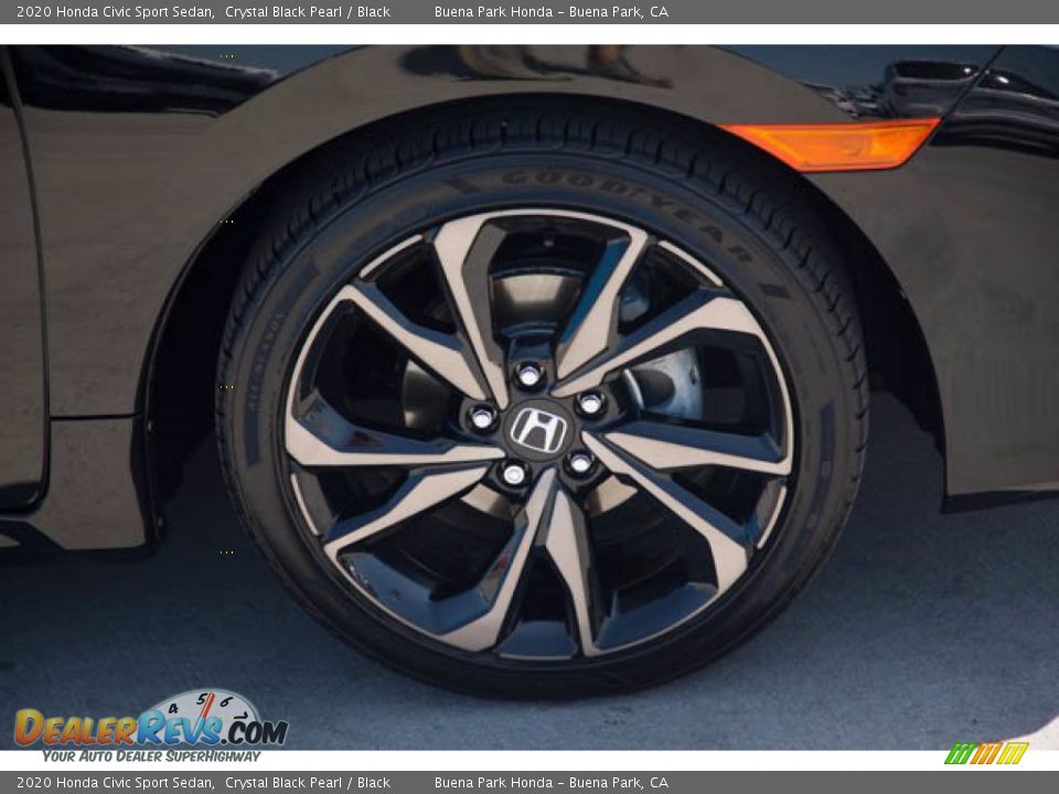 2020 Honda Civic Sport Sedan Crystal Black Pearl / Black Photo #35