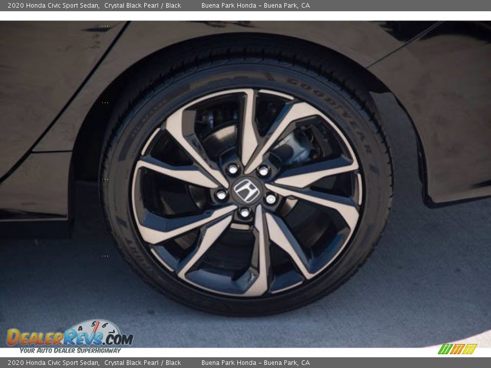 2020 Honda Civic Sport Sedan Crystal Black Pearl / Black Photo #36