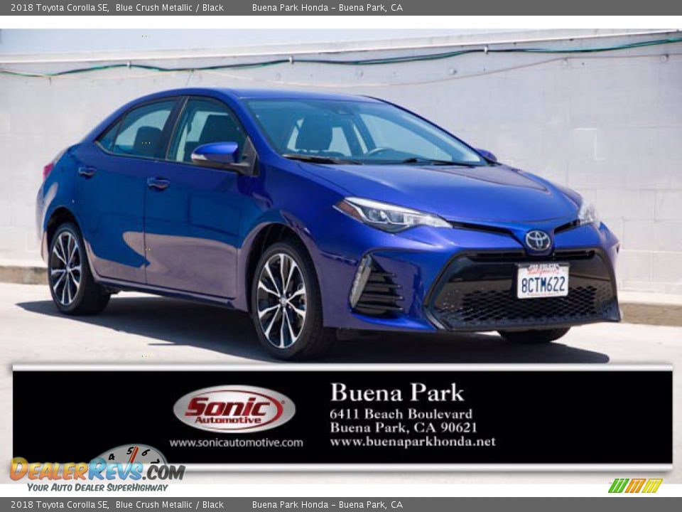 2018 Toyota Corolla SE Blue Crush Metallic / Black Photo #1