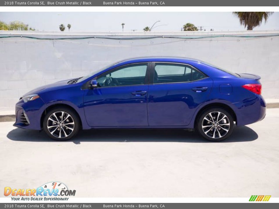 2018 Toyota Corolla SE Blue Crush Metallic / Black Photo #8