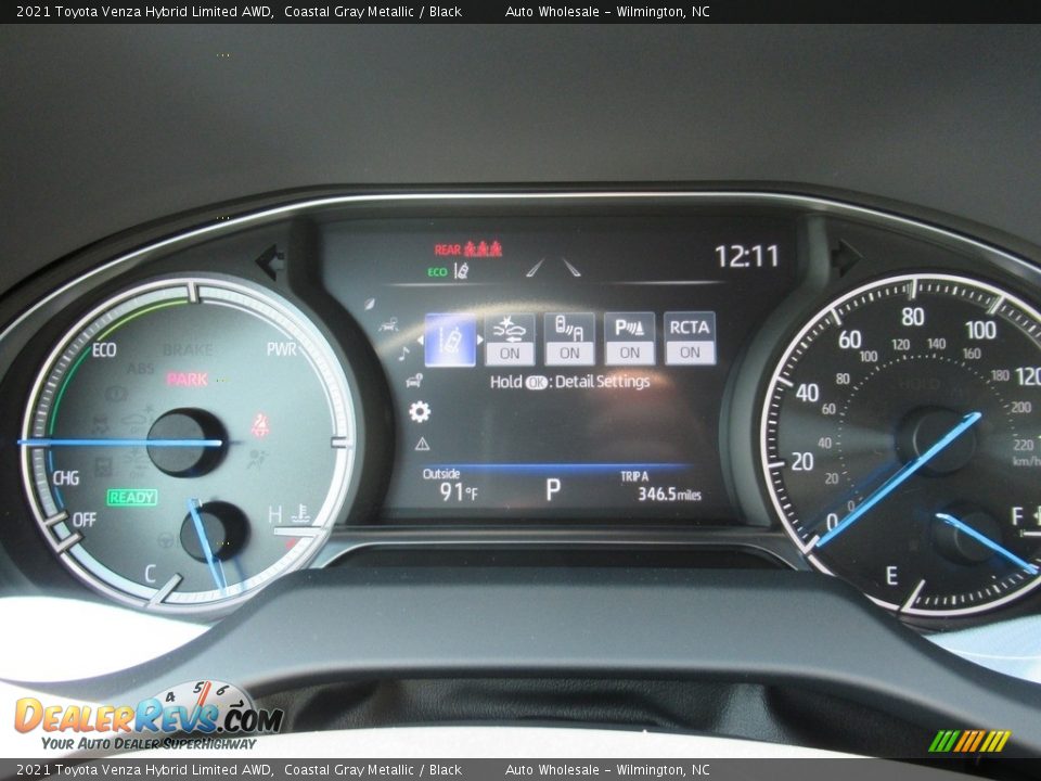 2021 Toyota Venza Hybrid Limited AWD Coastal Gray Metallic / Black Photo #16