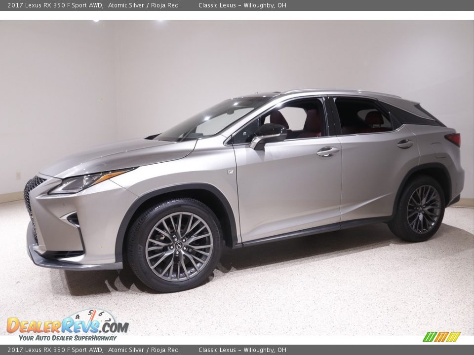 2017 Lexus RX 350 F Sport AWD Atomic Silver / Rioja Red Photo #3