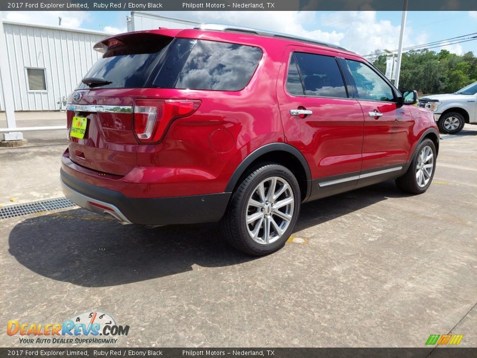 2017 Ford Explorer Limited Ruby Red / Ebony Black Photo #3